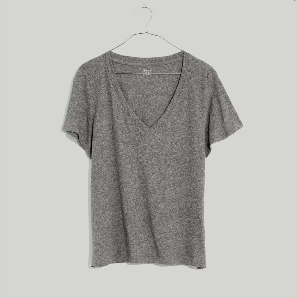 Madewell Gray Fitted Short Sleeve Tee